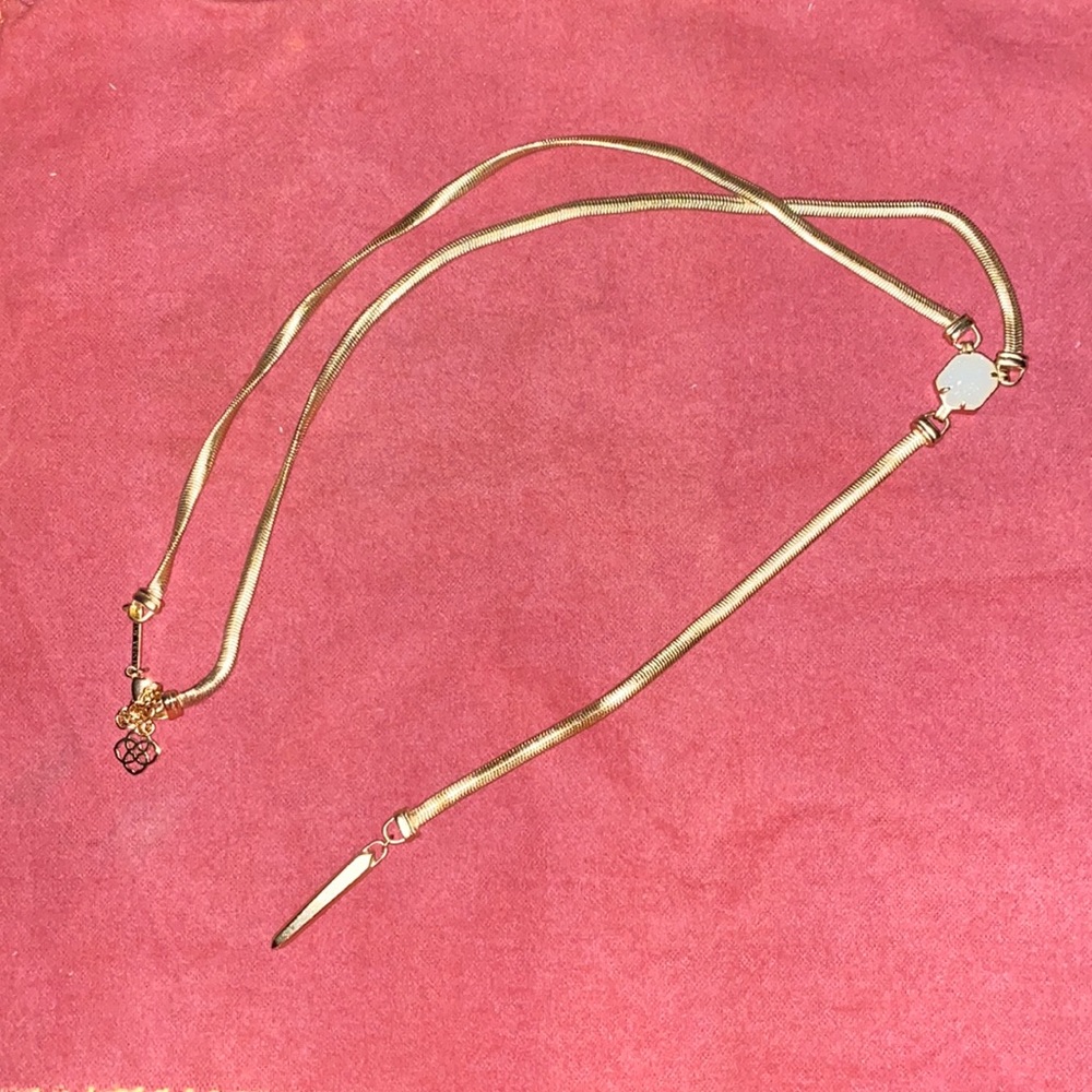 Kendra Scott lariat style necklace.